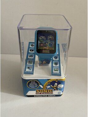 Sonic The Hedgehog Interactive Kids Watch Blue NOS By Accutime